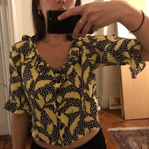 NO. 6 CROPPED SILK BLOUSE